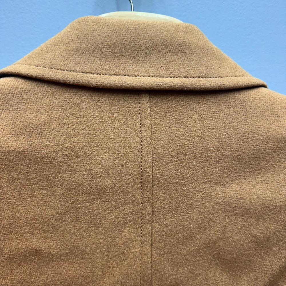 Lands' End Wool Blend Double Breasted Overcoat Vicuna Camel Mens L 42-44 NWOT - Picture 4 of 8